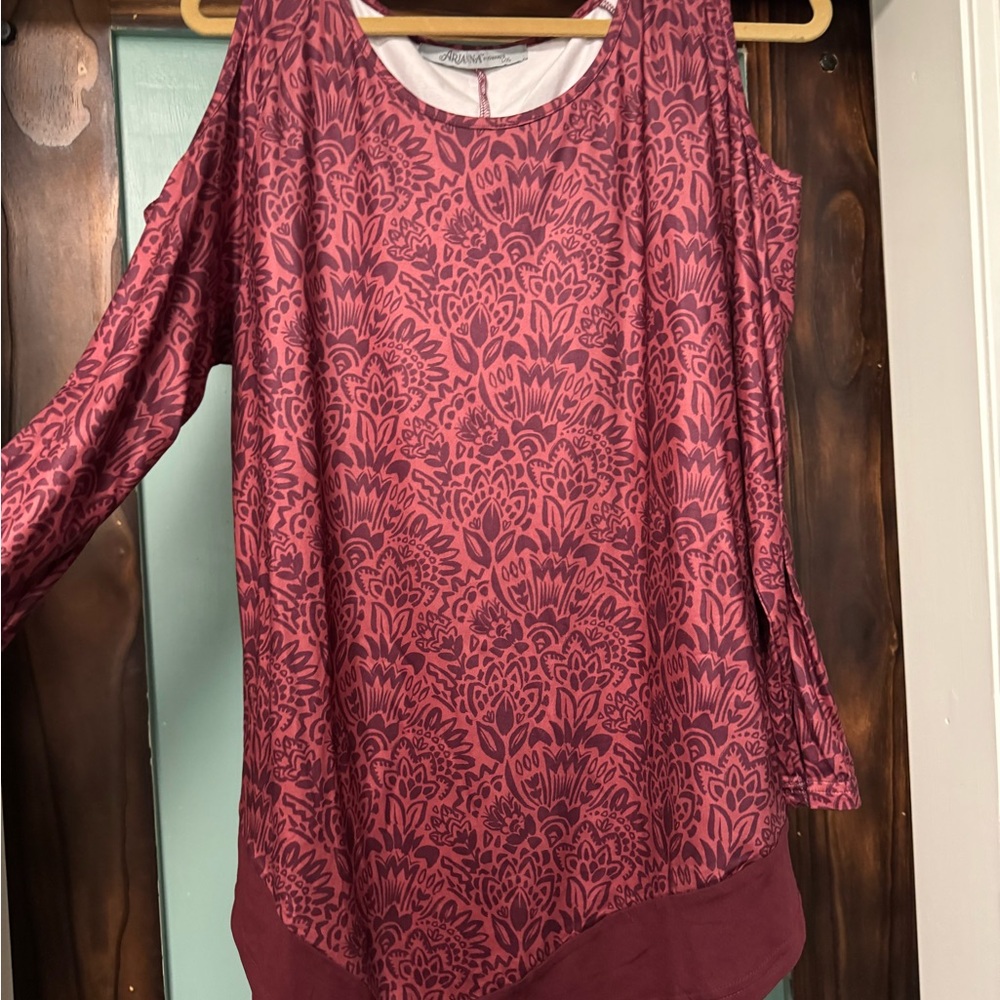 Arianna Pink Floral Women's Blouse